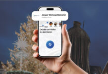 Jena wird SafeNow Zone: App schützt Weihnachtsmarkt Vom 25.11. bis 22.12.2025 ist der Jenaer Weihnachtsmarkt SafeNow Zone. Die kostenlose App ermöglicht diskrete Notrufe, schnelle Ortung und mehr Sicherheit. Foto: C.Worsch // JenaKultur