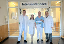 Starke Solidarität: Ukrainische Ärzte zu Gast in Jena Starke Solidarität: Ukrainische Ärzte zu Gast in Jena. Symposium am UniKlinikum: v.l.n.r. Prof. Dr. med. Uwe Klein, Prof. Dr. med. Christian Senft, Prof. Dr. med. Eva-Verena Griemert, Ass. Prof. Dr. med. Maksym Pylypenko, Prof. Dr. med. Uwe Max Mauer, PD Dr. med. Johannes Ehler und Prof Dr. med. Andrii Syrko. Foto: Stadt Jena