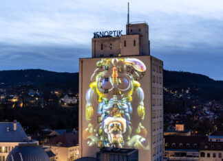 tangente digital art: Chris Hoffmann – Residue Entropy Light Erleben Sie digitale Lichtkunst in Jena. Chris Hoffmanns „Residue Entropy Light“ verwandelt Mikrowelten in monumentale Projektionen. Foto: Frank Liebold, Jenafotografx