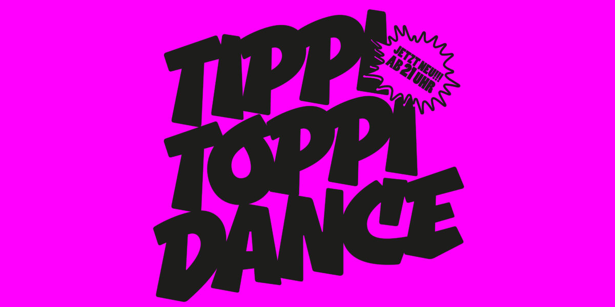 Legendäre TIPPI TOPPI DANCE Party am 18.04. im Kassa Jena. Gfx. by Kassa Jena