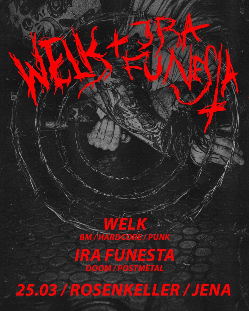 Welk & Ira Funesta: Dynamische Metalshow 25.03. Rose