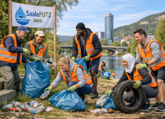 SaalePUTZ Jena am 21.03. setzt starkes Zeichen für Umweltschutz – Letzte Chance für Anmeldung SaalePUTZ Jena am 21.03. setzt starkes Zeichen für Umweltschutz - Letzte Chance für Anmeldung. Foto: Illustration via KI