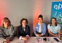 Vorlesewettbewerb Jena 2026: Beeindruckender Sieger Vorlesewettbewerb Jena 2026: Jury (von links nach rechts Evelyn Meyer, Ines Mattejat-Schwabe, Anke Scherzer, Johanna Büchner). Foto: EAB Jena