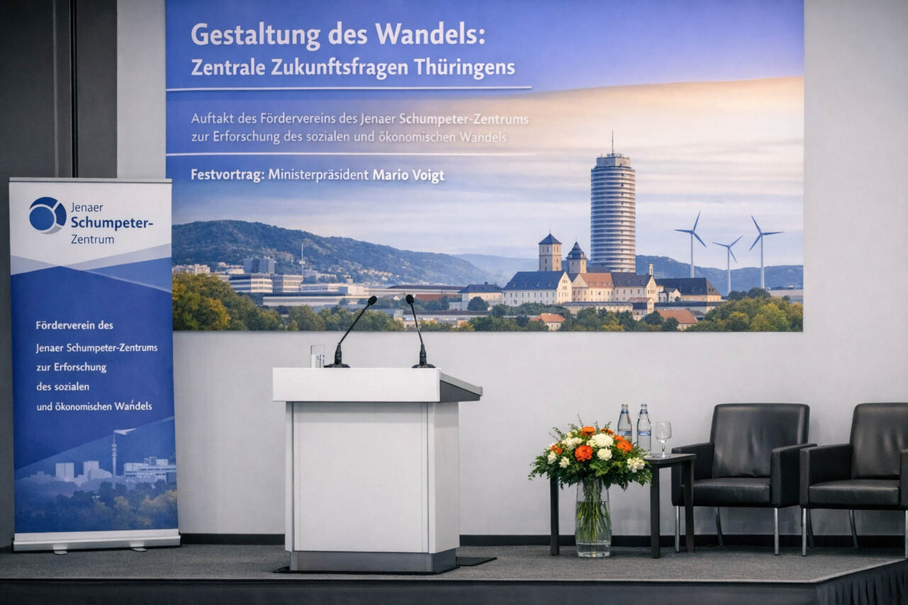 Thüringen 2026: Nachhaltig den Wandel steuern. Fotografik, Illustration via KI