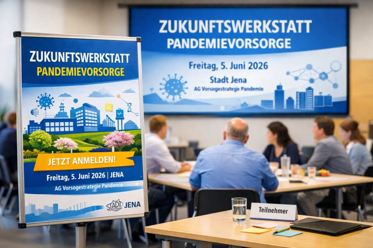 Zukunftswerkstatt zur Pandemievorsorge am 05.06.2026. Foto: Illustration via KI