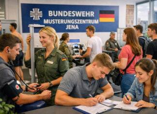 Bundeswehr ab 2027 mit neuem Musterungszentrum in Jena Bundeswehr ab 2027 mit neuem Musterungszentrum in Jena. Foto: Illustration via KI