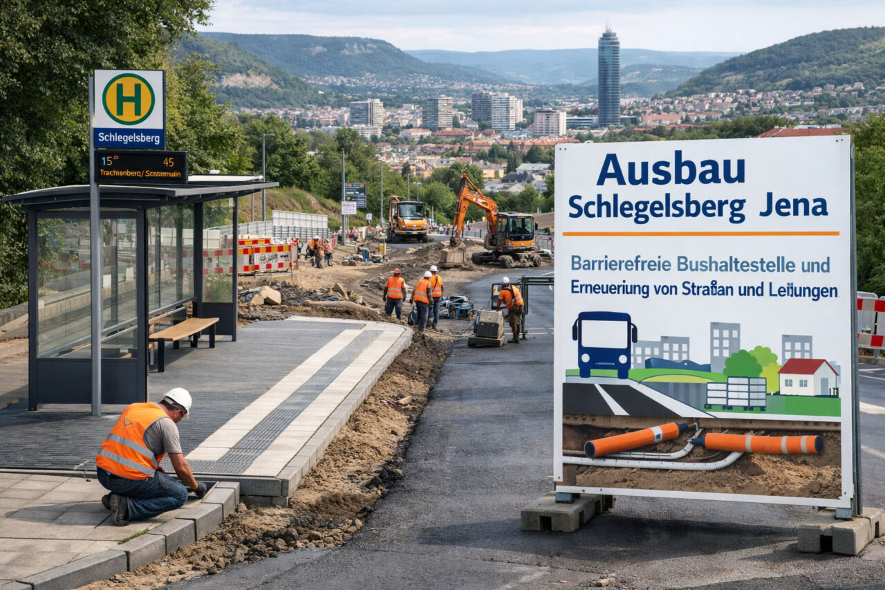 Wichtiger Ausbau am Schlegelsberg 2027 in Jena geplant. Foto: Illustration via KI Wichtiger Ausbau am Schlegelsberg 2027 in Jena geplant. Foto: Illustration via KI