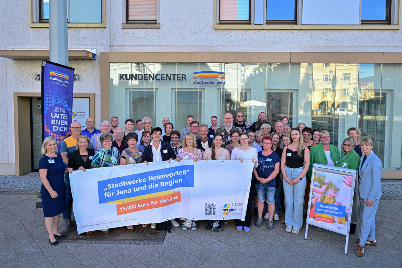 Förderung für Vereine: Stadtwerke Heimvorteil unterstützt 30 Vereine aus Jena und Ostthüringen mit 15.000 Euro für soziale, kulturelle und sportliche Projekte. Stadtwerke Heimvorteil fördert 30 Vereine mit 15.000 Euro. Foto: J. Scheere, Stadtwerke Jena