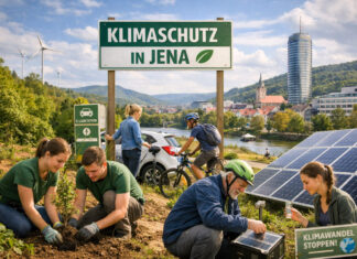 Klimaschutz Jena: Erfolgreiche Umsetzung des Klima-Aktionsplans Klimaschutz in Jena: Erfolgreiche Umsetzung des Klima-Aktionsplans. Foto: Illustration via KI