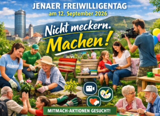 Jenaer Freiwilligentag 2026: Starke Mitmach-Aktionen gesucht Jenaer Freiwilligentag 2026: Starke Mitmach-Aktionen gesucht. Foto: Illustration via KI
