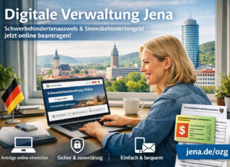 Jena erweitert Barrierefreiheit für Online-Anträge für Menschen mit Behinderung Moderner Ausbau digitaler Schwerbehinderten-Anträge in Jena. Foto: Illustration via KI