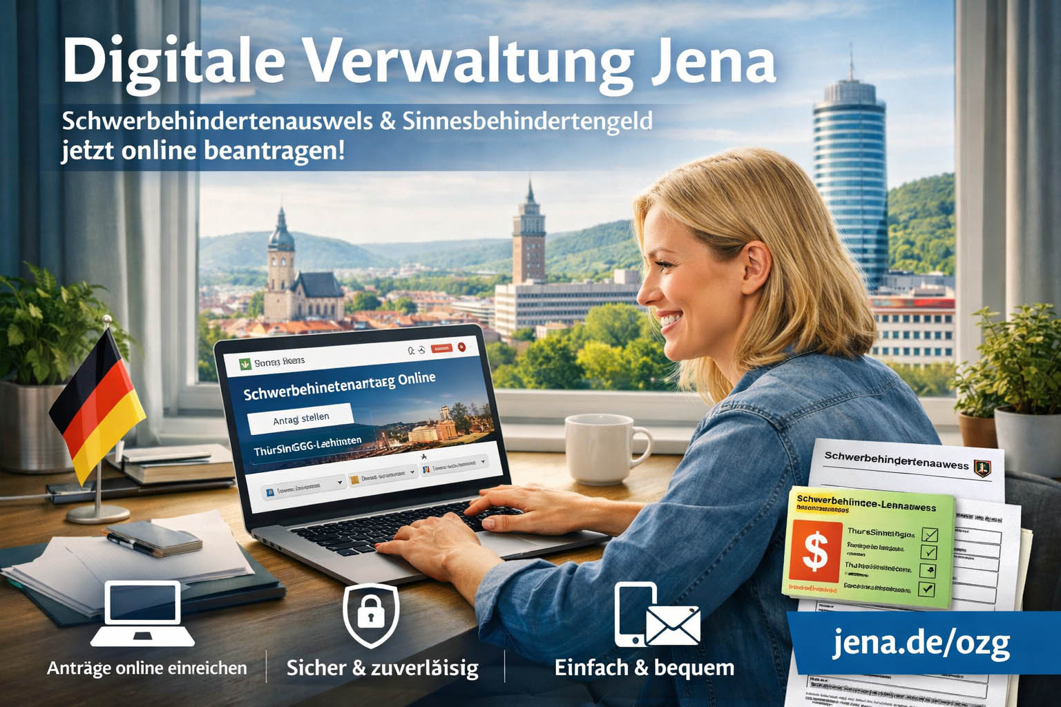 Moderner Ausbau digitaler Schwerbehinderten-Anträge in Jena. Foto: Illustration via KI