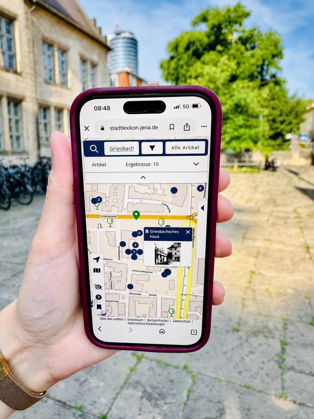 Digitales Stadtlexikon Jena mit Zugang zur Stadtgeschichte. Foto: Stadt Jena