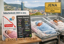 Geburtenknick 2025 in Jena: Historischer Tiefstand Geburtenzahlen in Jena erreichen historischen Tiefstand. Folo: Illustration via KI