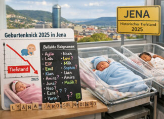 Geburtenknick 2025 in Jena: Historischer Tiefstand Geburtenzahlen in Jena erreichen historischen Tiefstand. Folo: Illustration via KI