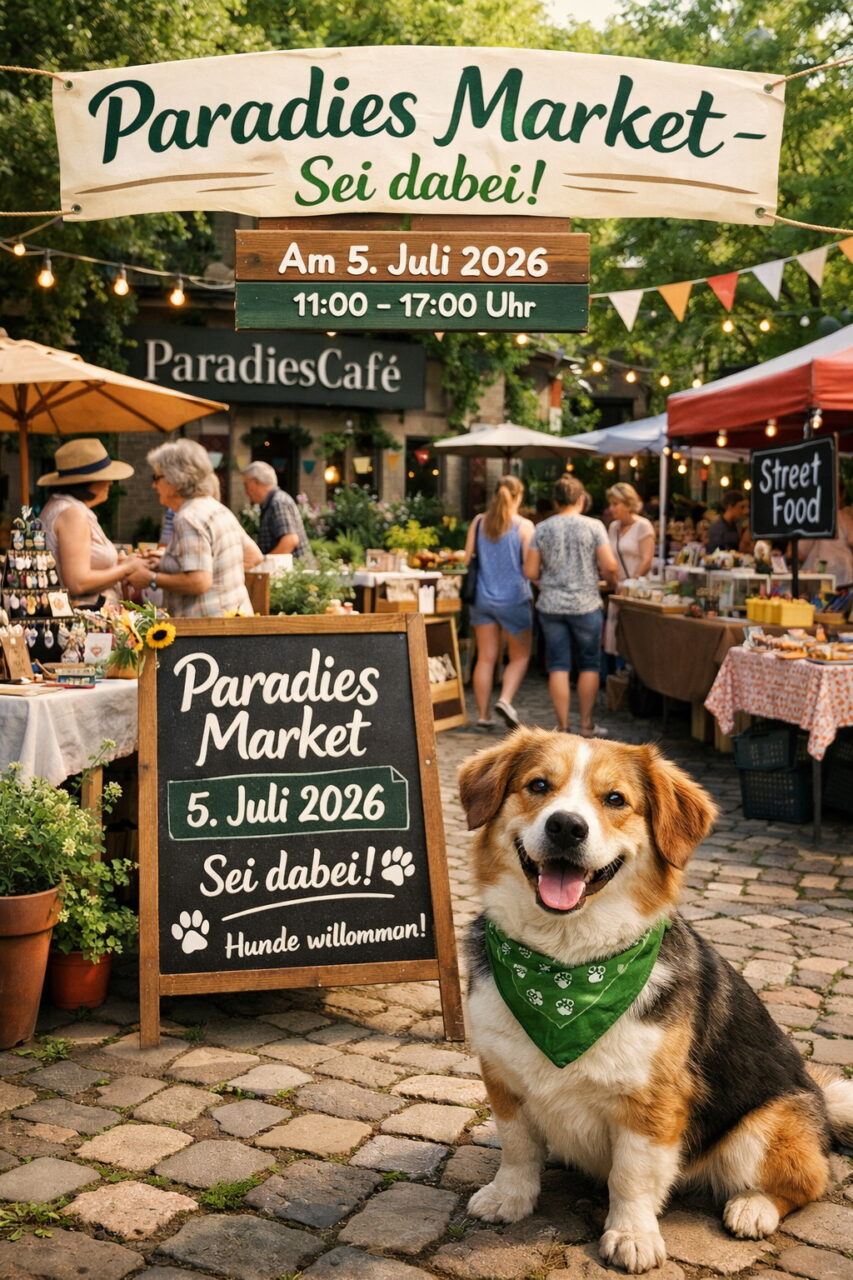 Paradies Market Jena am 05.07. im Paradiescafé Jena. Foto: Illustration via KI