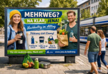 Mehrweg-Kampagne in Jena fördert Nachhaltigkeit Mehrweg-Kampagne in Jena fördert Nachhaltigkeit. Foto: Illustration via KI