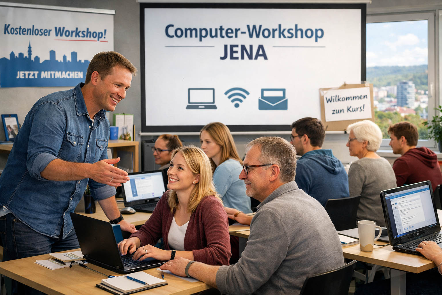 Innovativer Computer-Workshop 24. und 25.06. in Jena. Fotografik: Illustration via KI Innovativer Computer-Workshop 24. und 25.06. in Jena. Fotografik: Illustration via KI