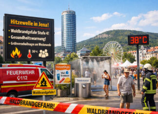 Hitzewelle in Jena: Wichtige Maßnahmen für Bevölkerung Hitzewelle in Jena: Wichtige Maßnahmen für Bevölkerung. Foto: Illustration via KI