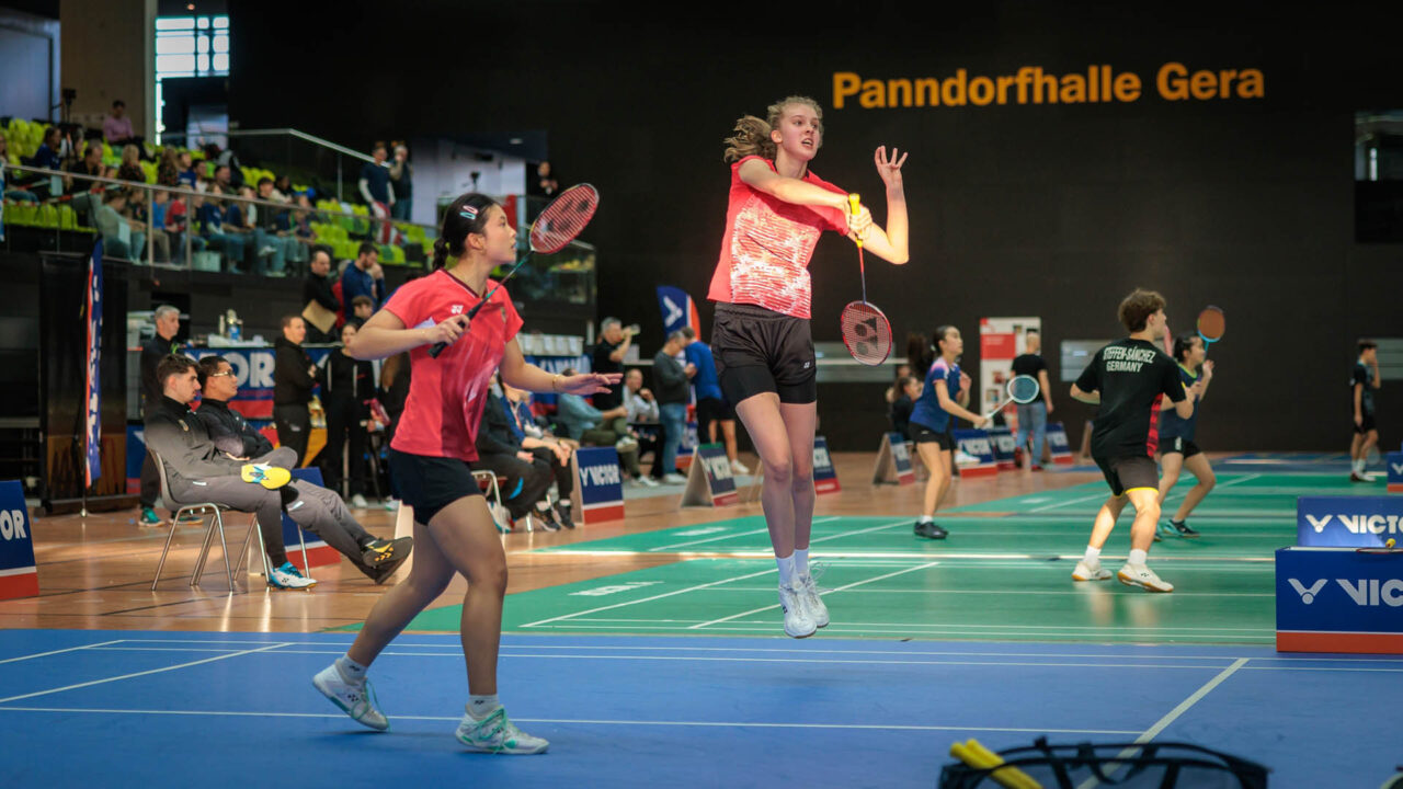 Deutsche Badminton-Meisterschaften O19 2027 in Gera Deutsche Badminton-Meisterschaften O19 2027 in Gera. Foto: (Die Jugend-DM 2024 fand ebenfalls in der Panndorfhalle Gera statt.) Steffen Nichterlein