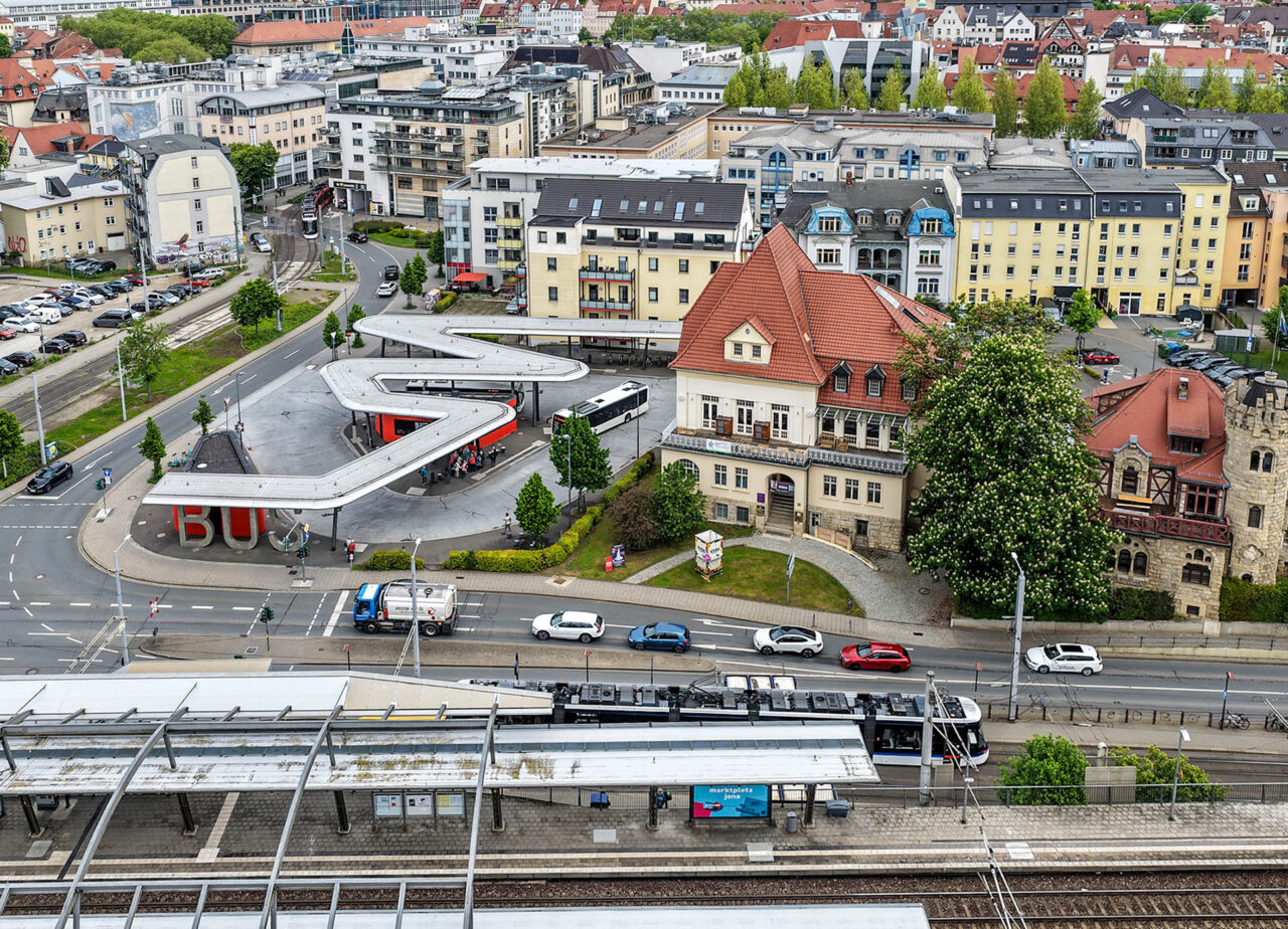 Aktuell: Gleisbau Paradiesbahnhof erreicht nächste Bauphase. Foto: Stadtwerke Jena Aktuell: Gleisbau Paradiesbahnhof erreicht nächste Bauphase. Foto: Stadtwerke Jena
