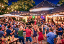 Open Air im Paradies Café: Drei Tage Musik in Jena 31. Juli bis 2. August 2026 Open Air im Paradies Café: Drei Tage Musik in Jena 31. Juli bis 2. August 2026. Foto: Illustration via KI