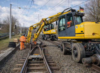 Wegen Hitze: Gleisbauarbeiten Oberaue bis 14. August verlängert Wegen Hitze: Gleisbauarbeiten Oberaue bis 14. August verlängert. Foto: Illustration via KI