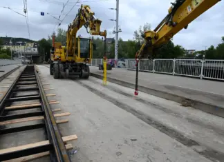 Paradiesbrücke Jena: Gleisbau verzögert sich deutlich Paradiesbrücke Jena: Gleisbau verzögert sich deutlich. Foto: Stadtwerke Jena (Archiv)