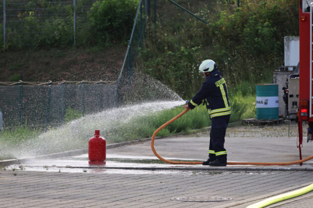 Einsatz&uuml;bung der Freiwilligen Feuerwehren Jena. Foto: Stadt Jena