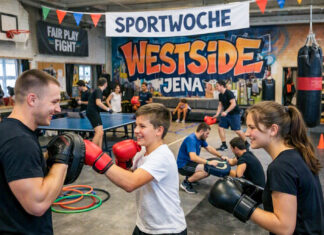 Sportwoche im Jenaer Westside vom 3. bis zum 7. August Sportwoche im Jenaer Westside vom 3. bis zum 7. August. Foto: Illustration via KI