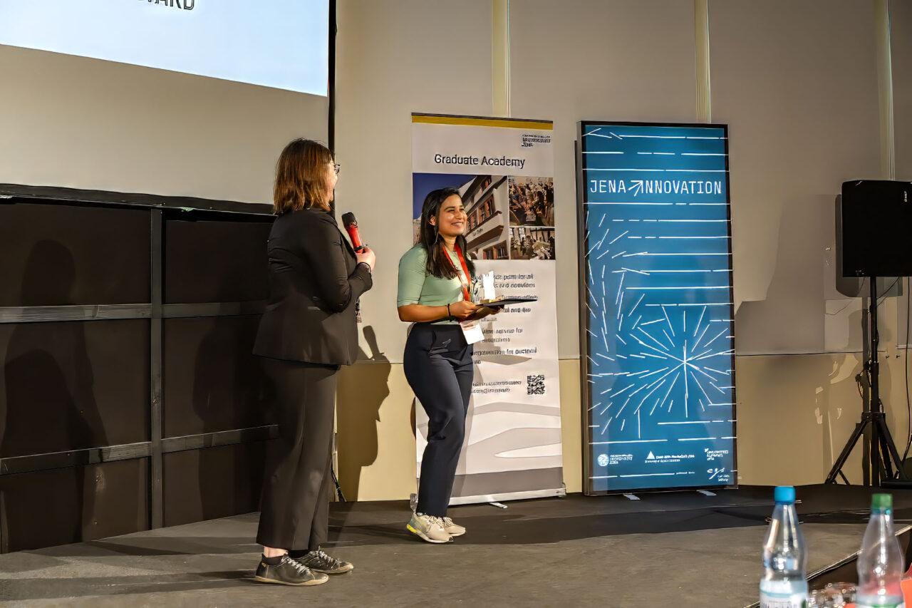 FALLING WALLS Lab Jena 2026 Gewinnerin Dr. Prerana Chaudhari. Foto: Frank Liebold Fotografie