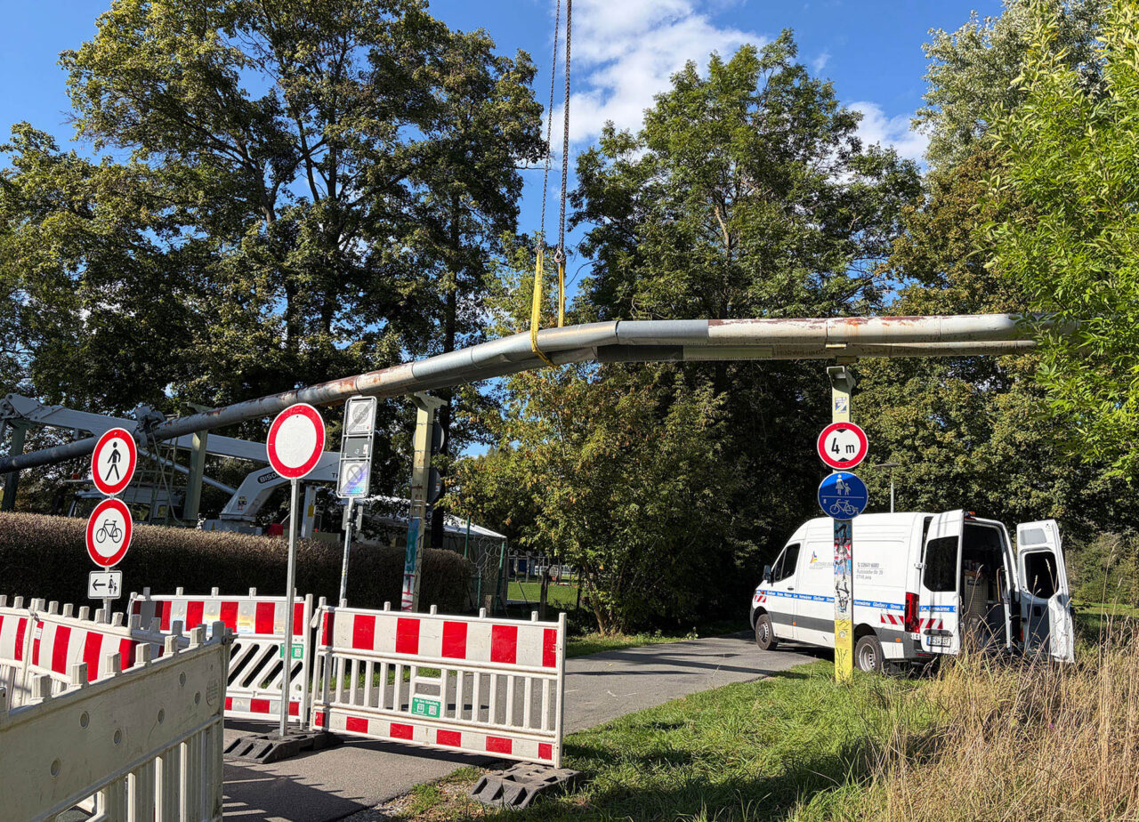 Fernwärmeleitung in Jena schwer beschädigt. Foto: Stadtwerke Jena