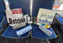 Jenaer Nahverkehr bietet nachhaltige Souvenirs aus ehemaligen Werbeträgern an Nachhaltige Souvenirs: Jenaer Nahverkehr startet Upcycling. Foto: Jenaer Nahverkehr // Stadtwerke Jena