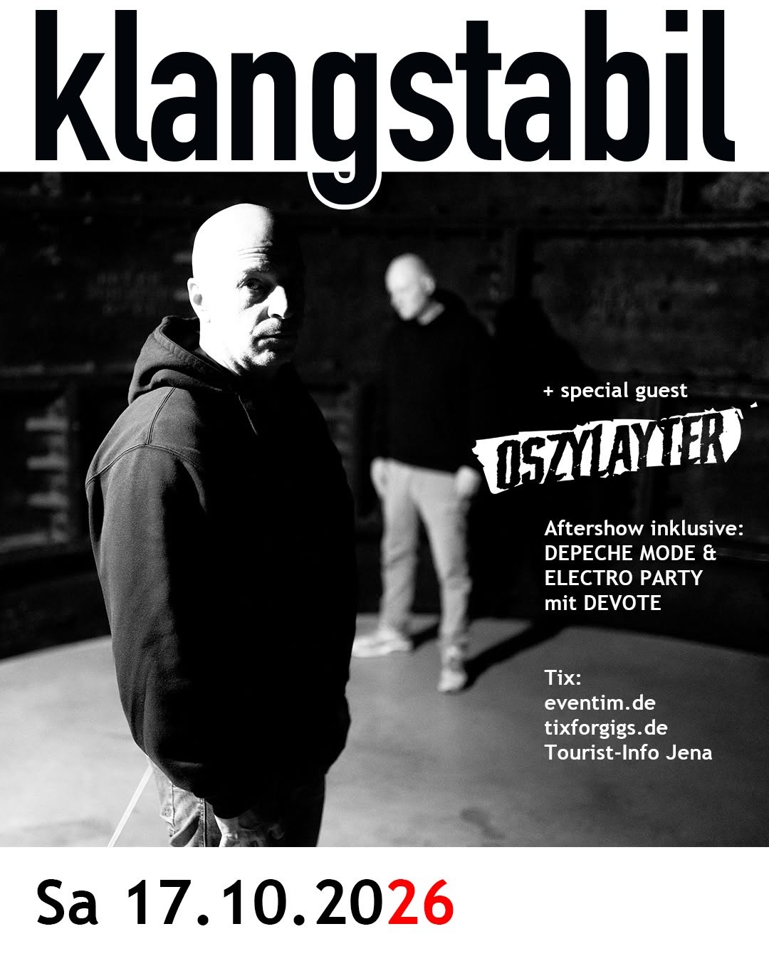 Klangstabil kehrt zurück: Konzert am 17.10. im F-Haus Jena. Grafik: FB-Eventbanner F-Haus Jena