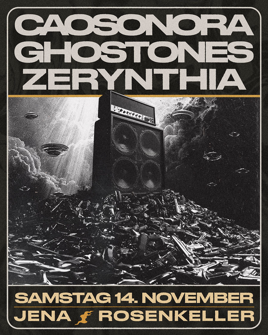 Caosonora, Ghostones und Zerynthia 14.11. live Rose Jena. Gfx. by Rose Jena